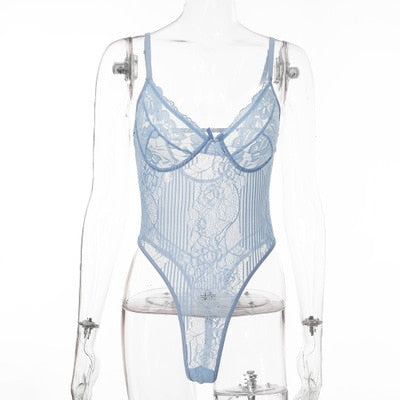 Sheer Lace Backless Bodysuit Women – Fashion Babley