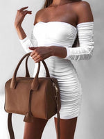 Bandage Off Shoulder Dresses