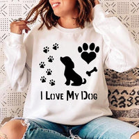 Woman O-neck Cat Funny Sweatshirt