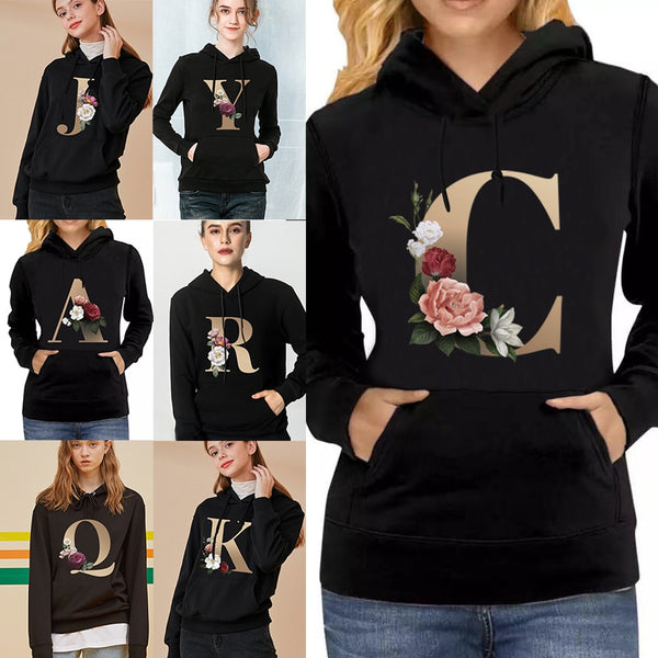 26 Letter Printing Fashion Women Hoodies